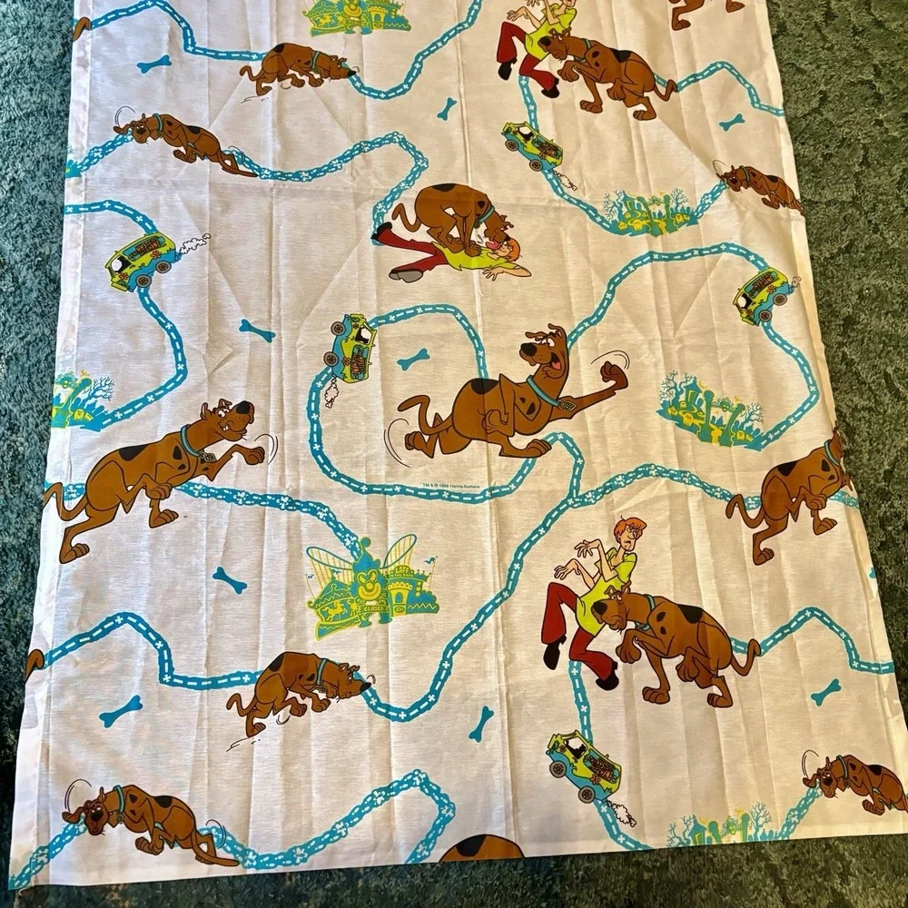 Scooby Doo Curtain Panel 1998 Hannah Barbera Material Van